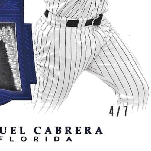 Parche Miguel Cabrera 2017 Panini impecable doble reliquias 4/7 💲 Foto 2 de 3