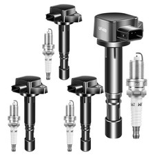UF400  7100 Ignition Coil Pack and Iridium Spark Plugs Set of 4 OEM Automoti...