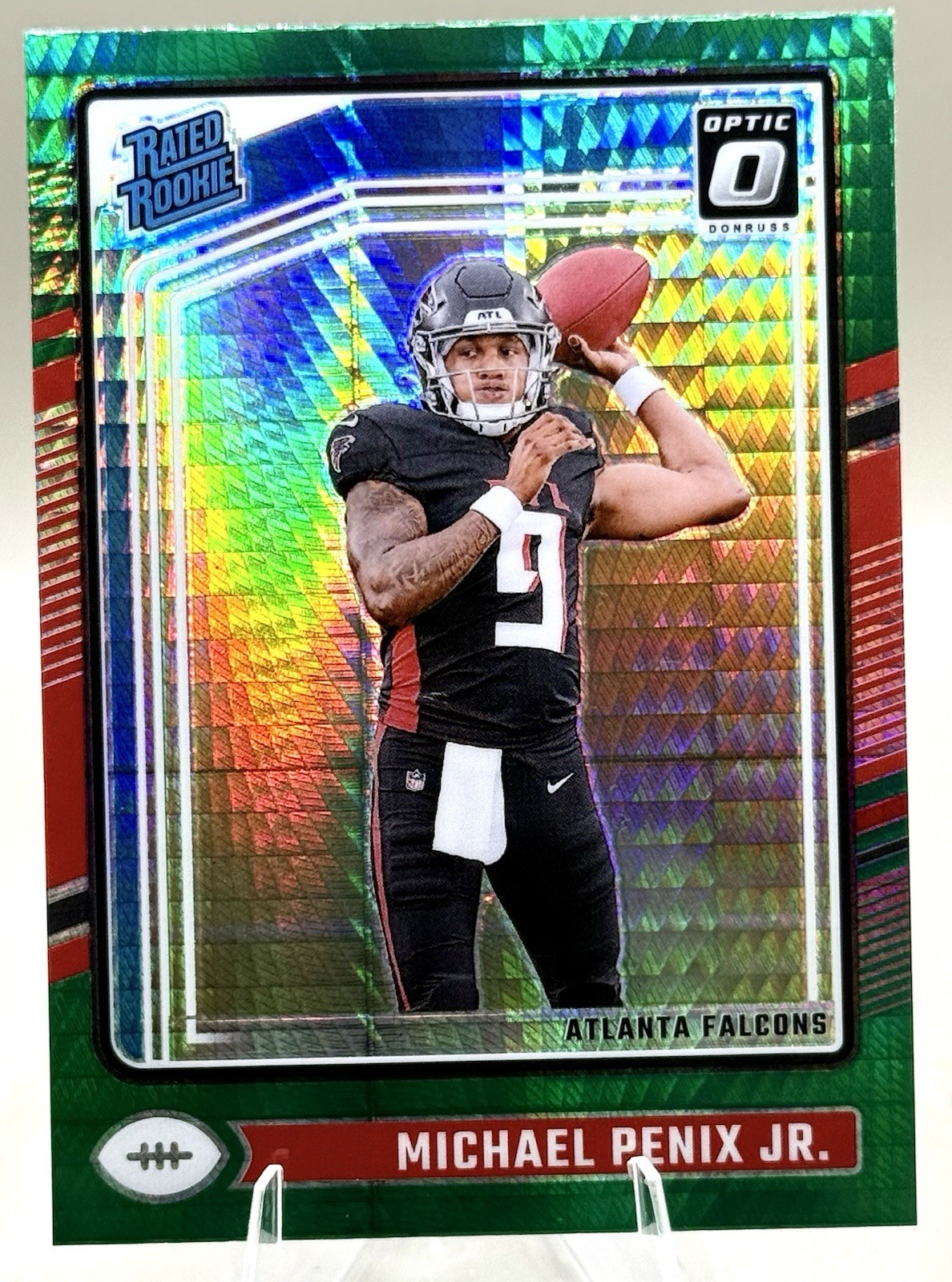 2024 Donruss Optic Michael Penix Jr Rated Rookie #279 Green Hyper Prizm (RC)