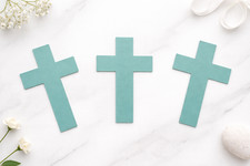 15 Die Cut Crosses 3" Cardstock Religious Craft Cutouts Any Color