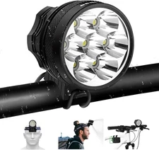 Weihao Bike Lights for Night Riding, Waterproof Bicycle Headlight, Super Bright