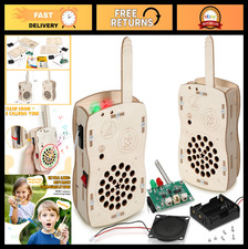 STEM Walkie Talkies for Kids Age 8-14, DIY Electronics Science Kit, Fun Experime