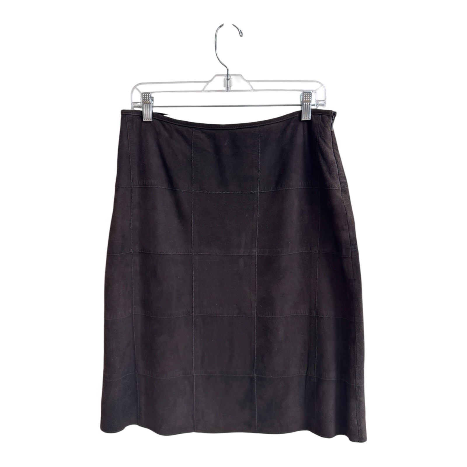 Armani Exchange Brown Square Solid Patchwork Sued… - image 1