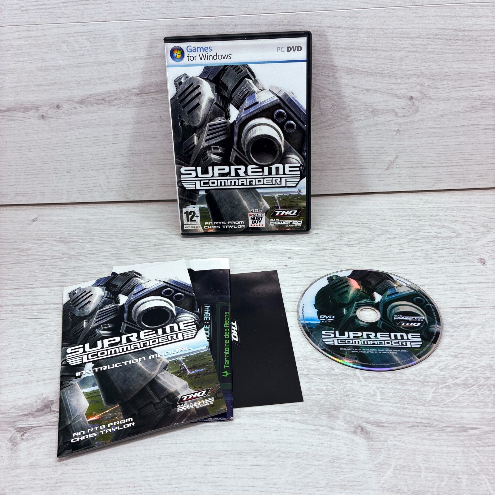 Supreme Commander PC DVD-ROM Game Complete Manual Map THQ 2007