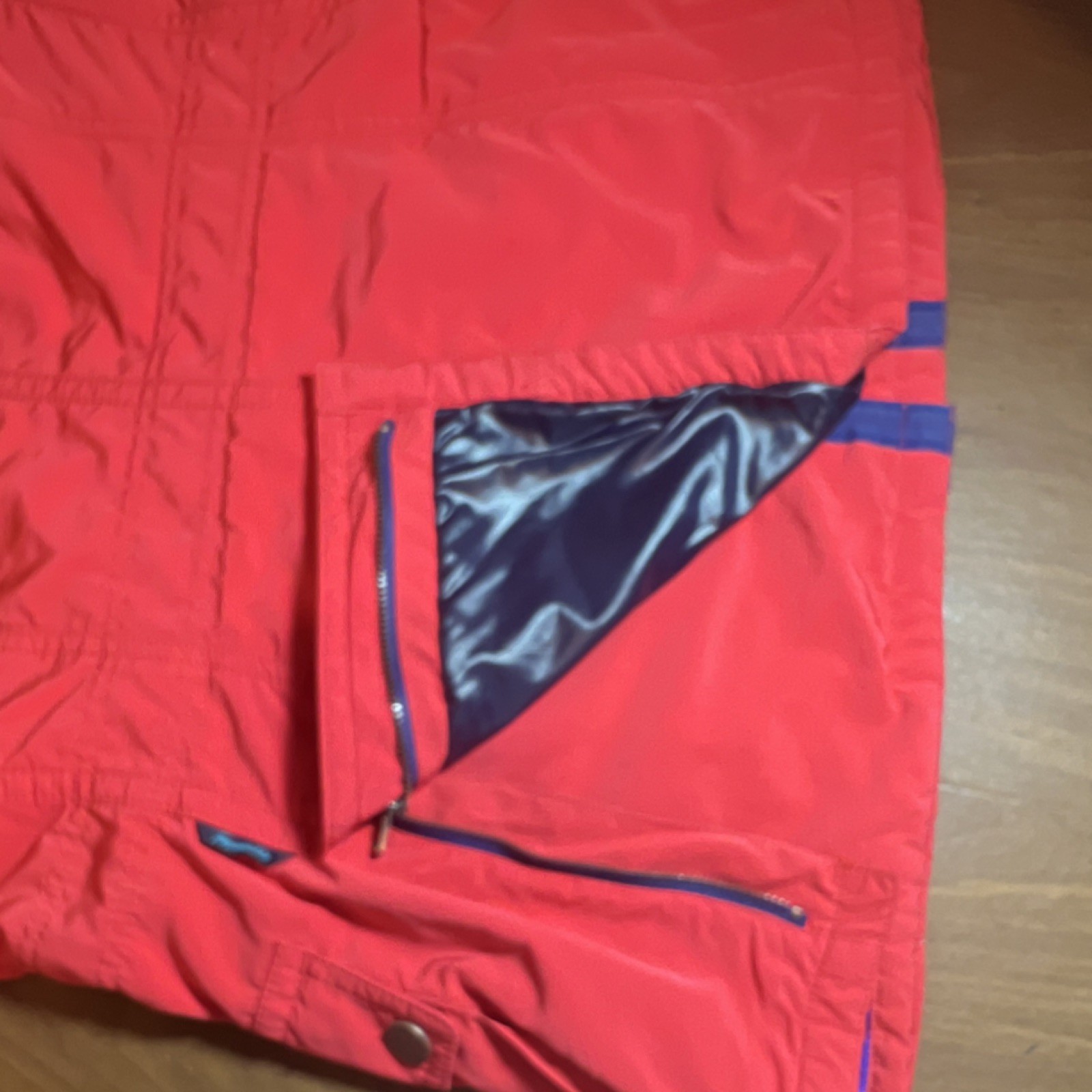 Faconnable Red Mid-Length Collared Jacket Button … - image 7