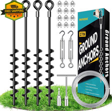 27 Inch Ground Anchors Heavy Duty Kit Galvanized Shed Trampoline