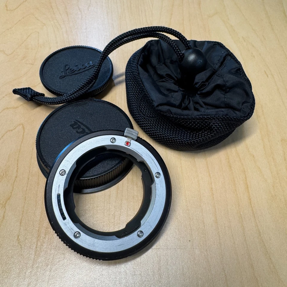 Adaptador de lente Leica M L (T) negro 18771 estuche, tapas, para M a SL, SL2, SL3 Foto 2 de 4
