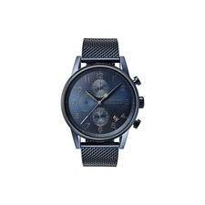 Orologio Uomo HUGO BOSS B NAVIGATOR 1513538 Chrono Bracciale Acciaio Mesh Blu