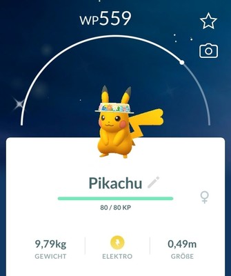   #25 Shiny Pikachu (Flower Hat) Pokémon Go 