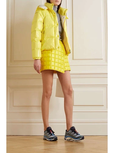 Piumino Moncler Mauleon convertibile trapuntato misto cotone nuovo con etichette $1895