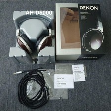 DENON AH-D5000 Headphones MMCX Detachable Cable Wood Housing Used From Japan