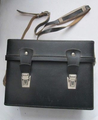 Vintage Black Leather Case Shoulder Bag &Strap for Kiev-88 SLR Camera Hasselblad