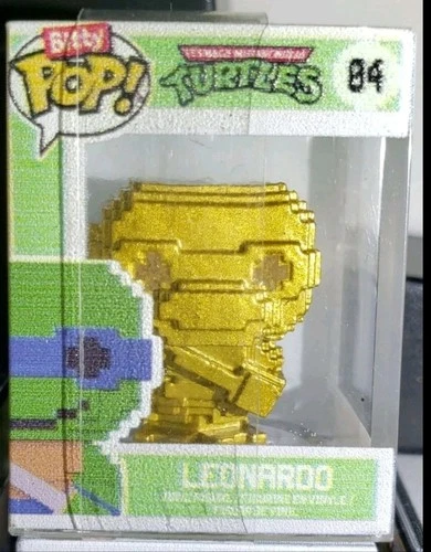 Funko bitty pop gold TMNT Leonardo 1/32 Super  rare