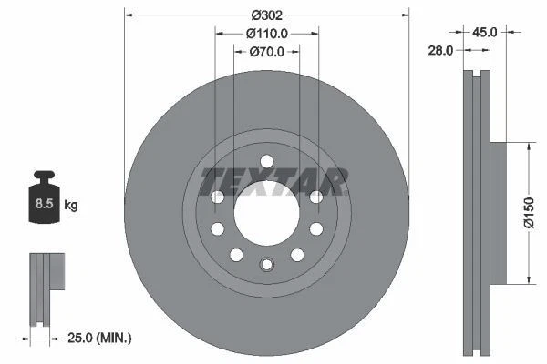 TEXTAR Brake Discs & Pads Front & Rear Braking Set Fits Opel Saab Vauxhall - Image 3 of 4