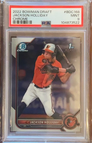 2022 Bowman Draft Chrome#BDC-168 Jackson Holliday. PSA 9