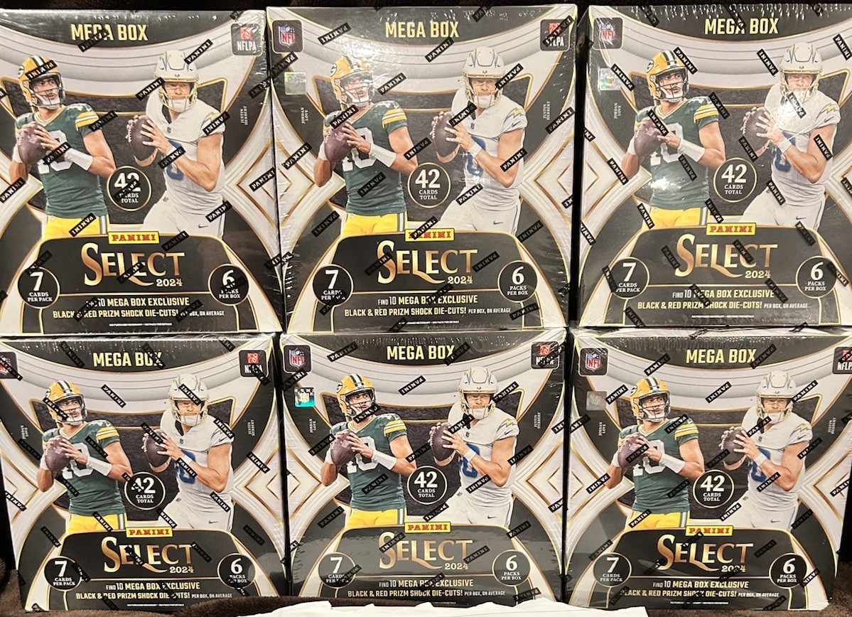 LOT of 6x 2024 Select Football Mega Boxes 🔥 Factory Sealed 🏈 Playoff Weekend