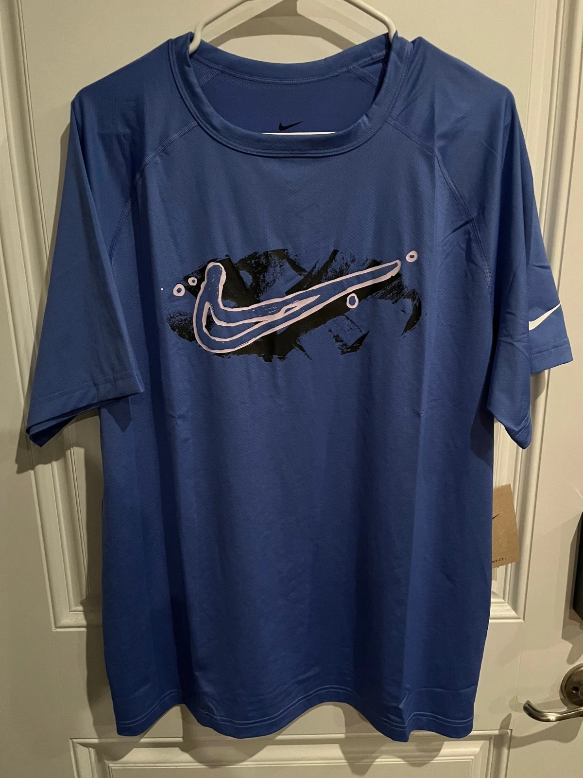 Nike Dri-Fit Ready Short Sleeve Training Blue T-Shirt Men's Large HV0428-411 $45