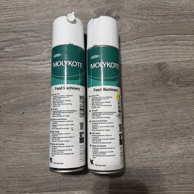 2 Pack MOLYKOTE Food Grade Lubricating Oil spray 400ml