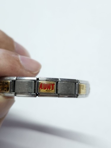 Vintage Italian Nomination Bracelet Ruby & With 7 Authentic 18k Gold Charms - Picture 3 of 13