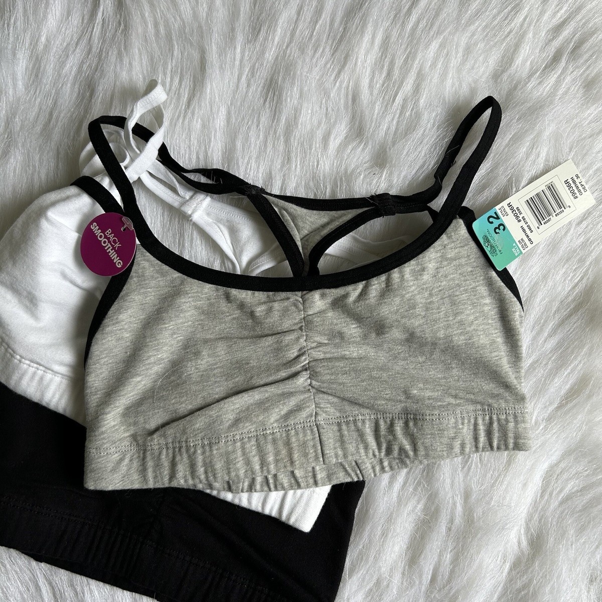 Fruit Of The Loom Three Pack Wireless Bra Womens Size 32 Pull Over