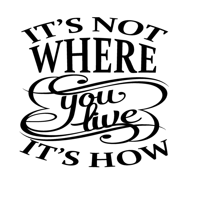 It's Not Where You Live It's How Vinyl Decal Sticker For Home Wall Decor a2472