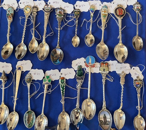 Collection-53 Spoons-925 Sterling, 835 Silver, 800 Silver, Silverplate & Marked - Picture 7 of 24