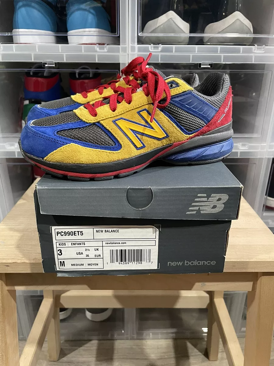 New Balance 990v5 x Shoe City x EAT Multicolor YOUTH Size 3 PC990ET5 YCMC RARE