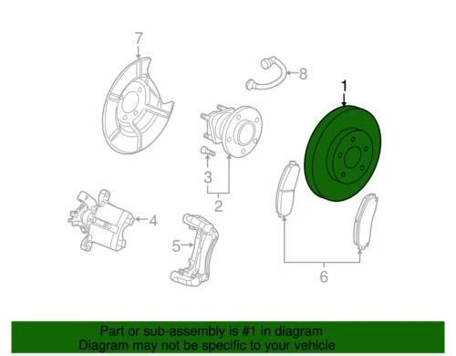 Rotor de freno de disco trasero genuino GM 2004-2012 Chevrolet Pontiac Saturn G5 19303822 Foto 2 de 2