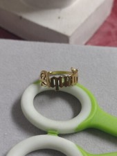 stainless steel aquarius Zodiac Ring