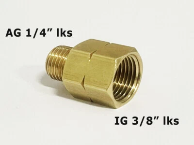 PHÖNIX GERMANY Raccordo transizione IG 3/8" lks x AG 1/4" lks riduttore adattatore gas
