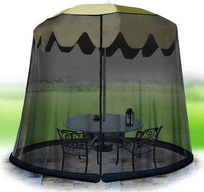 Ideaworks Outdoor 11 Foot Umbrella Table Screen Black Jb6614 For Sale Online Ebay