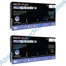 *200-Gloves* Ansell MicroFlex LIFESTAR EC PF Dual Layer Extended Cuff LSE-104-L