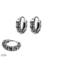 TotenköPfe Ohrringe Creolen Klappcreolen Gothic Edelstahl Skulls Etnox Totenkopf