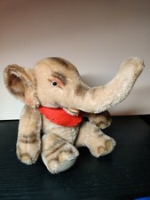 8" Steiff JUMBO Elephant Plush Ear Button GERMANY MOHAIR 4322,00 1950