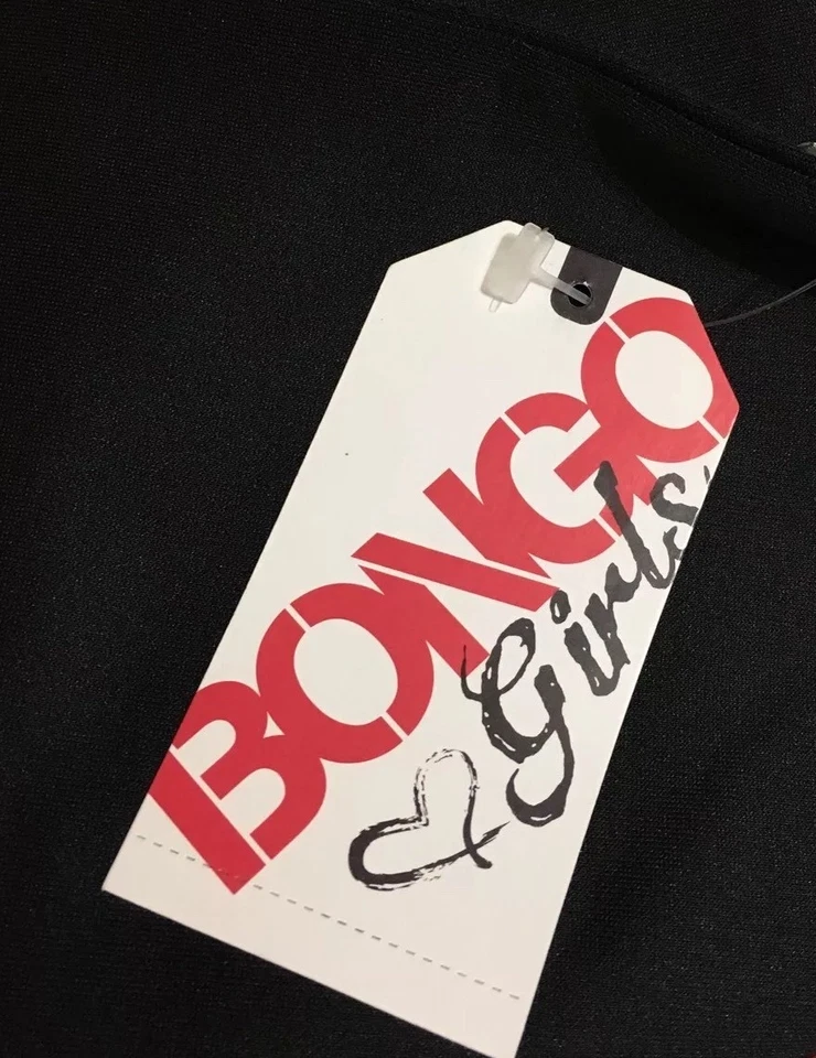 NUEVO Top corto Bongo Niñas Negro Joya Adornado Manga Corta Talla M 10/12 Foto 4 de 4