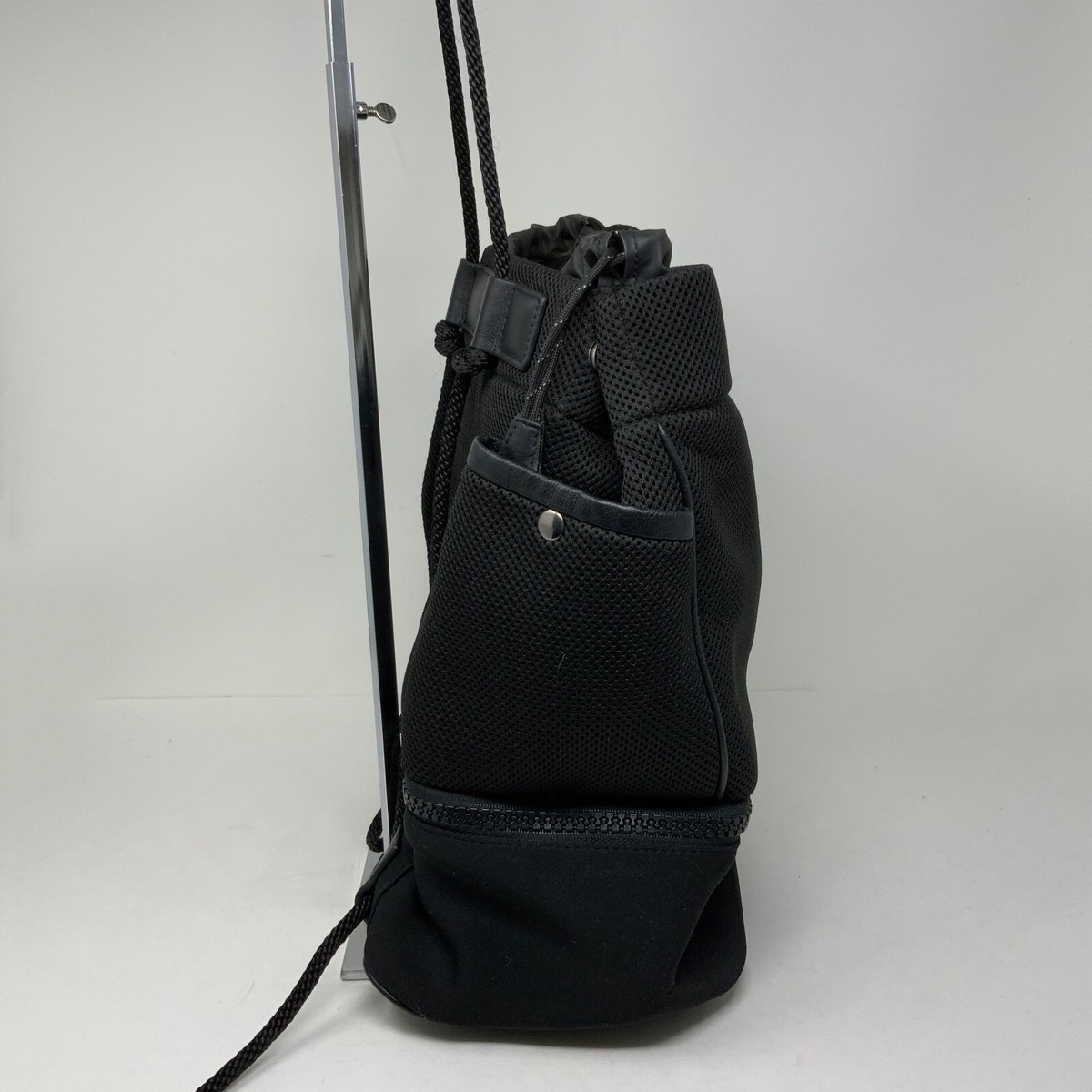 Transience Plunge Black Mesh Lightweight Travel Everyday Drawstring Backpack Stahlsac B.V.I. Mesh BackPack Perfect for Snorkeling Gear  main image 4