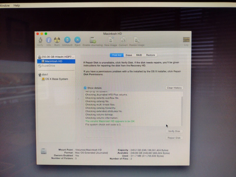 Apple iMac A1224 20" 2.4 GHz 250GB HDD  Keyboard, Mouse, Tested - Image 3 of 4