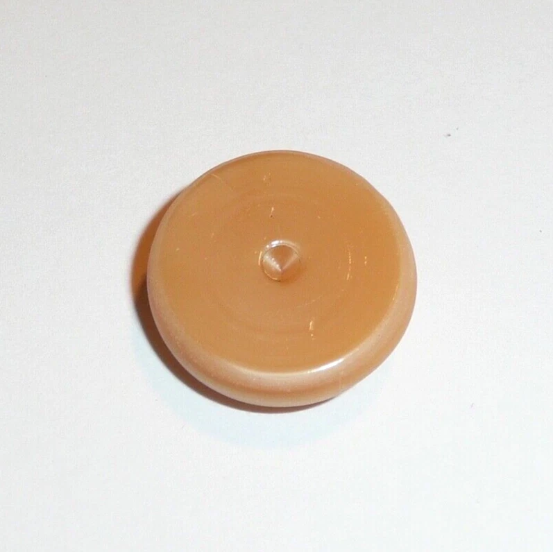 Adorable cabujón de vidrio checo Moonface Cab 18 mm beige con acabado mate respaldo plano Foto 3 de 4