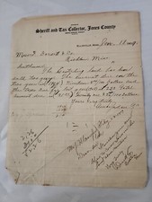 Vintage 1909 Sheriff and Tax Collector Business Letter Ellisville Mississippi 