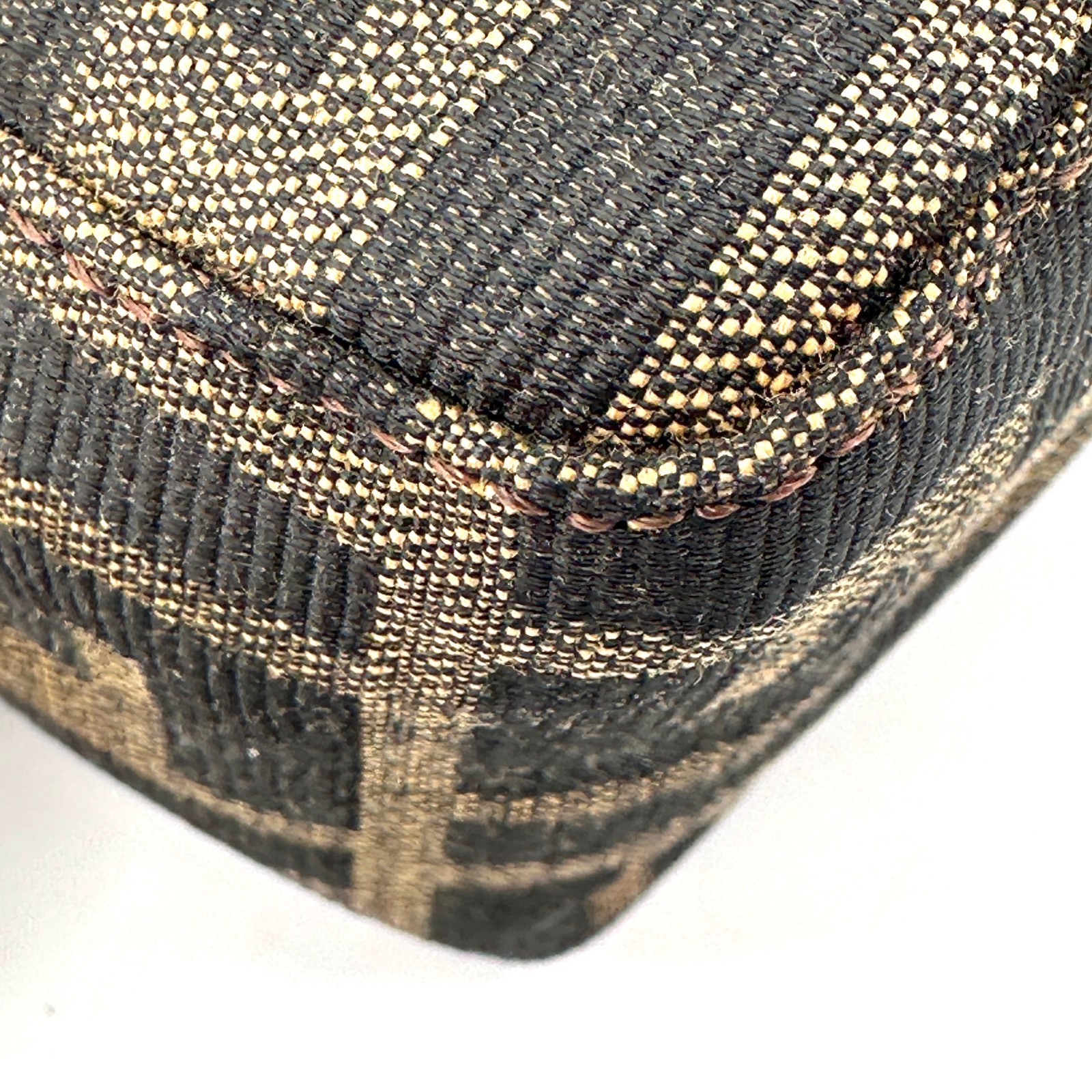 Fendi Pouch Canvas Zucca Leather Purse Hand bag Authentic — image 10