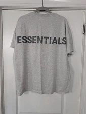 Fear of God Essentials Boxy Logo T-shirt women's medium gray street wear