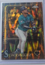 2025 Topps Gilded Collection - Julio Rodriguez #145 Gold RayWave Refractor 01/25