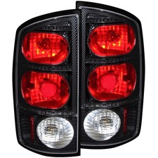Fits Dodge Ram 1500 2500 3500 Tail Lights Left Right Pair Clear Lens Carbon Fits Dodge Ram 1500 2500 3500 Tail Lights Left Right Pair Clear Lens Carbon