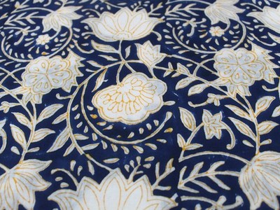 Multi Floral Print Indian Cotton Fabric Hand Block Dressmaking Fabric 20 Yards