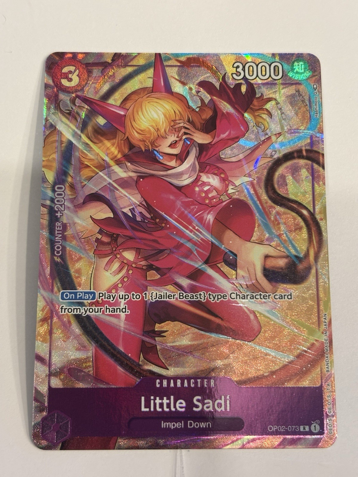 One Piece Little Sadi (NM Alt Art) OP02-073 Paramount War Foil
