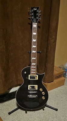 ESP LTD EC-256FM Electric Guitar Flame Maple Top Black Ser.# RS17070914