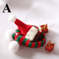 3 Ensembles Maison De Poupée 1:12 Bonnet Écharpe Noël Tricot Extensible Multi