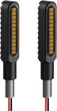 Waterproof Motorcycle Blinkers Indicator Turn Signal Amber Flowing Sequential Un