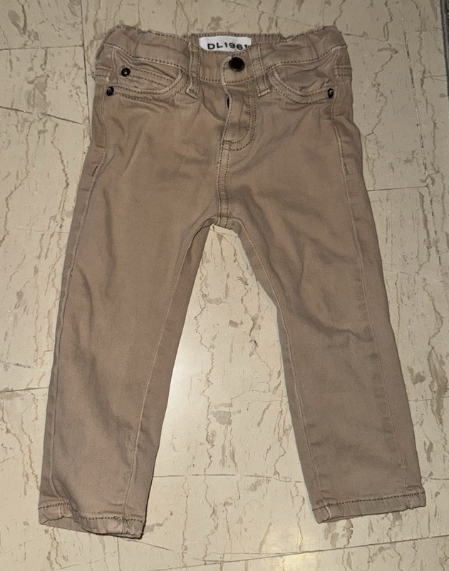 Baby Boy DL1961 Khaki Toby Infant Slim Cut Leg Pants Sz 18 Month Tan Jeans