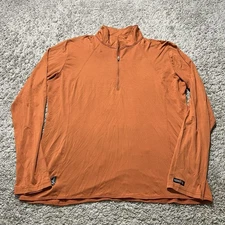 Kerrits Ice Fil 1/4 Zip Orange Womens Stretch XL Base Layer Riding Equestrian